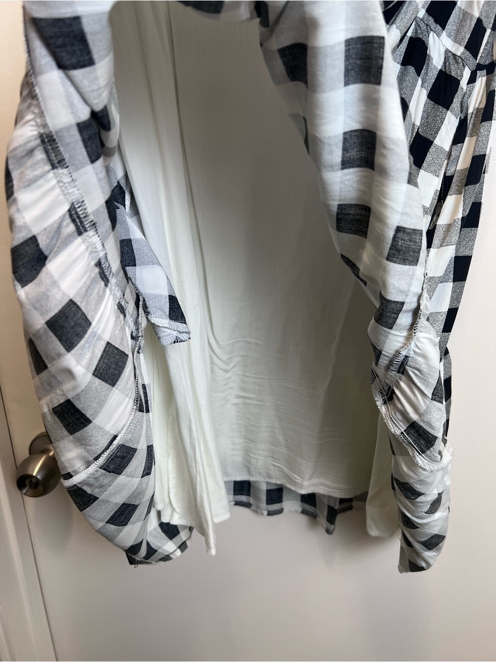 Buffalo Plaid Tiered Babydoll Dress XL Cottagecore  plus size summer - Picture 6 of 8